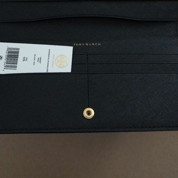 AUTHENTIC BLACK TORY BURCH ENVELOPE WALLET - Picture 4 of 7